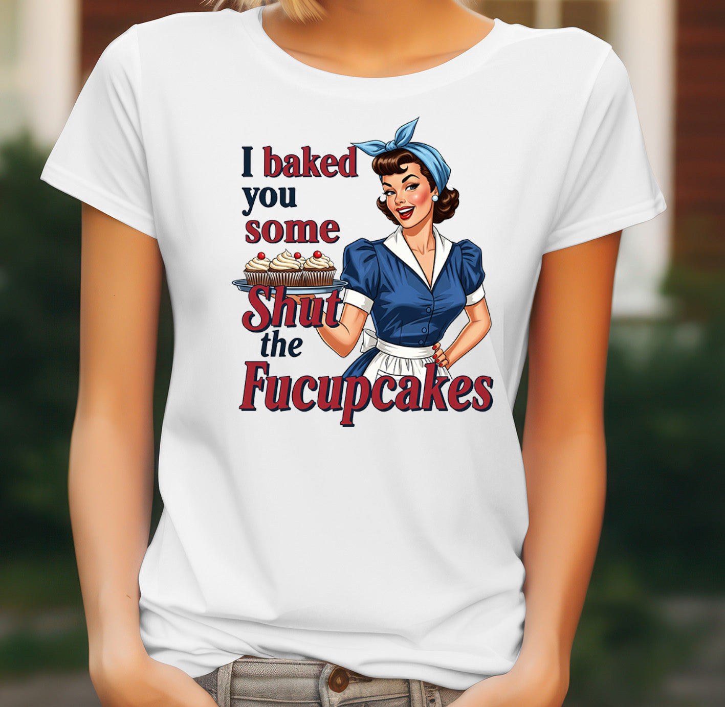 Swearing Quote Women's T-Shirt on white women's T-shirt