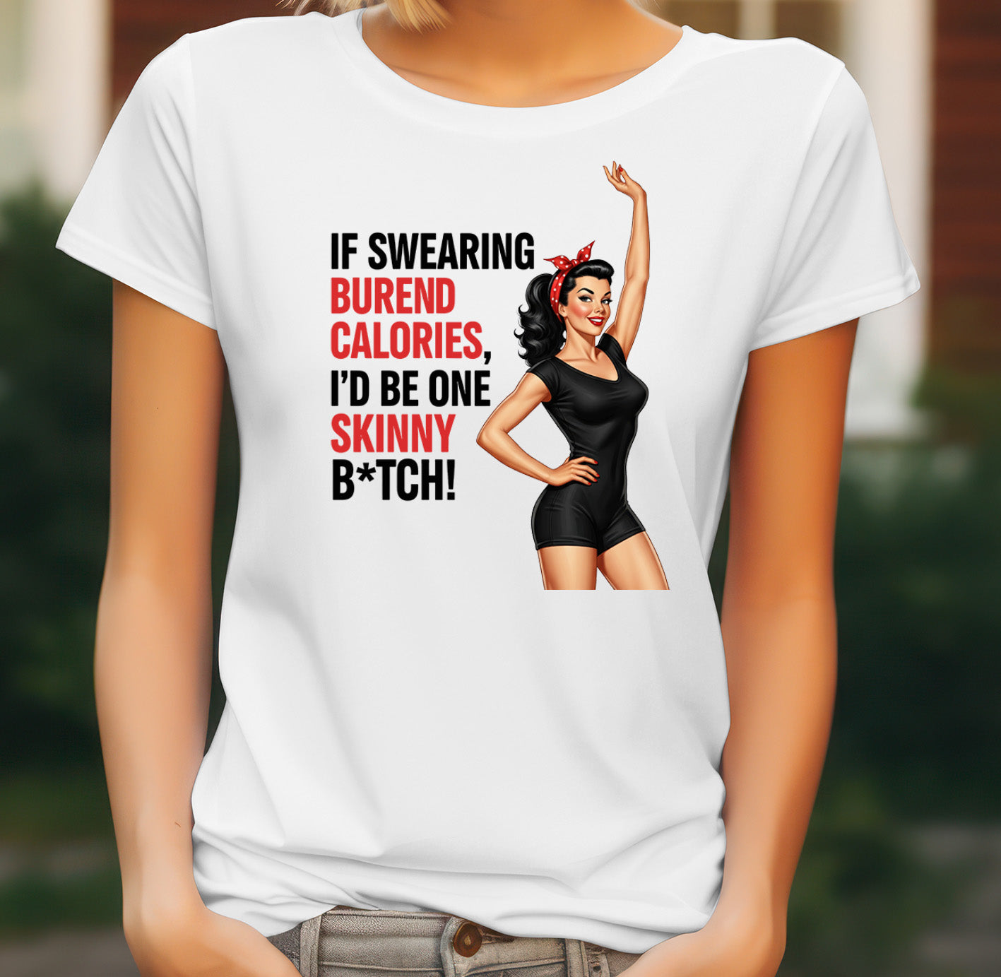 Fresh Sarcasm Served Daily Women's T-Shirt on white women's T-shirt