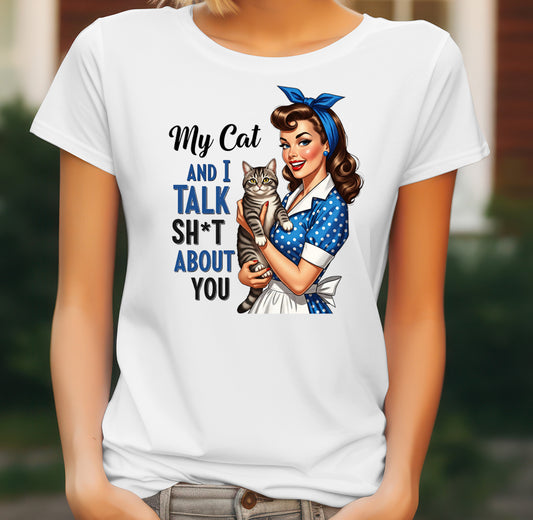 Sarcastic Cat Lover Women's T-Shirt on white women's T-shirt