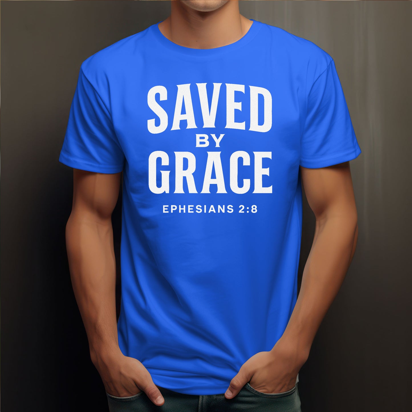 Saved By Grace Jesus Easter T-Shirt Men's