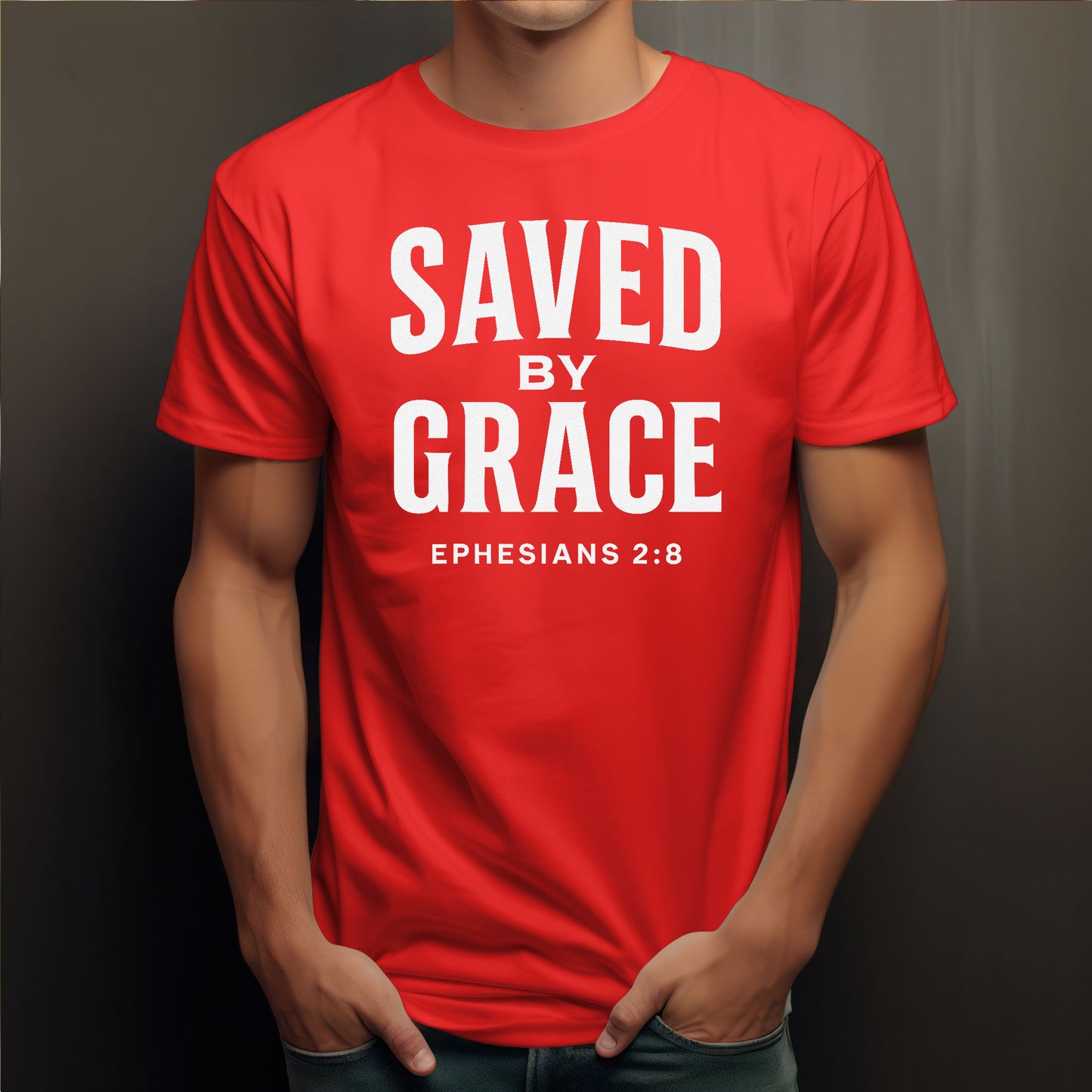 Saved By Grace Jesus Easter T-Shirt Men's