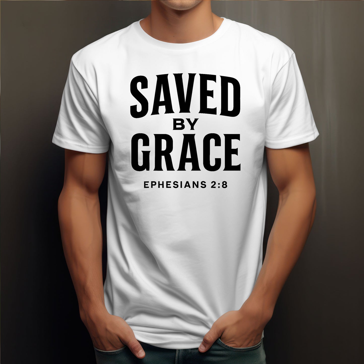 Saved By Grace Jesus Easter T-Shirt Men's