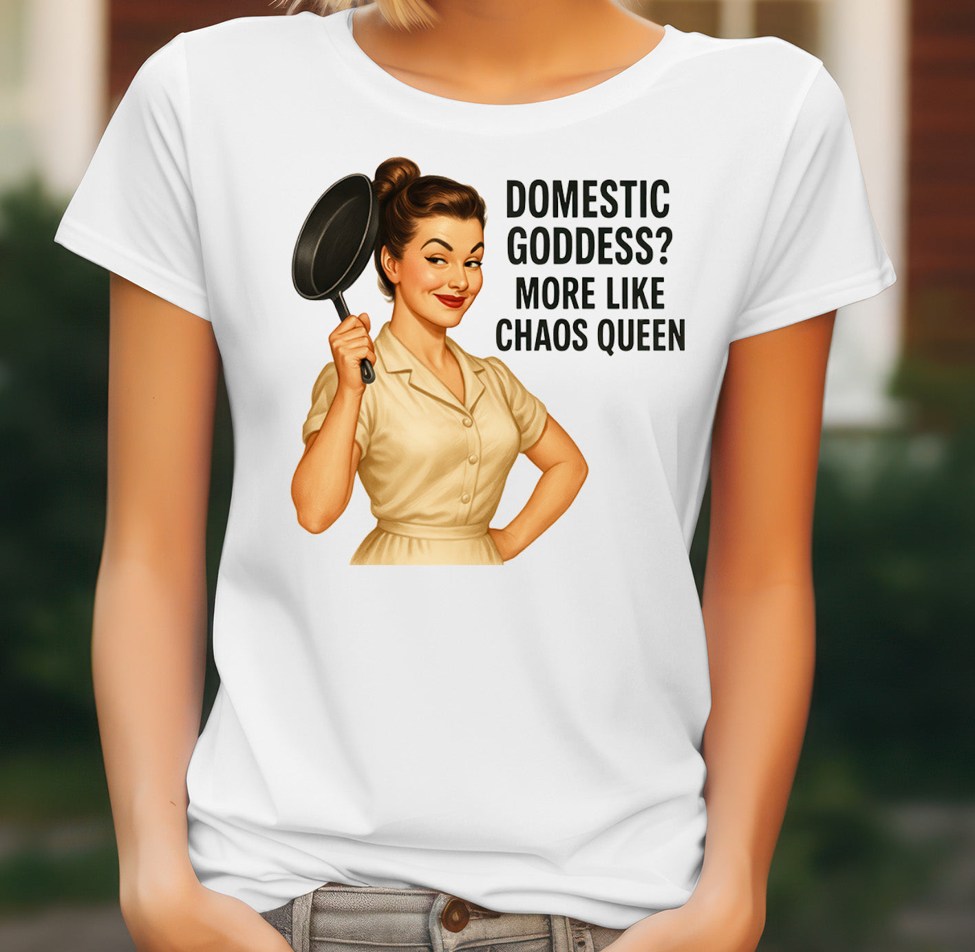 Chaos Queen Women's T-Shirt on white women's T-shirt