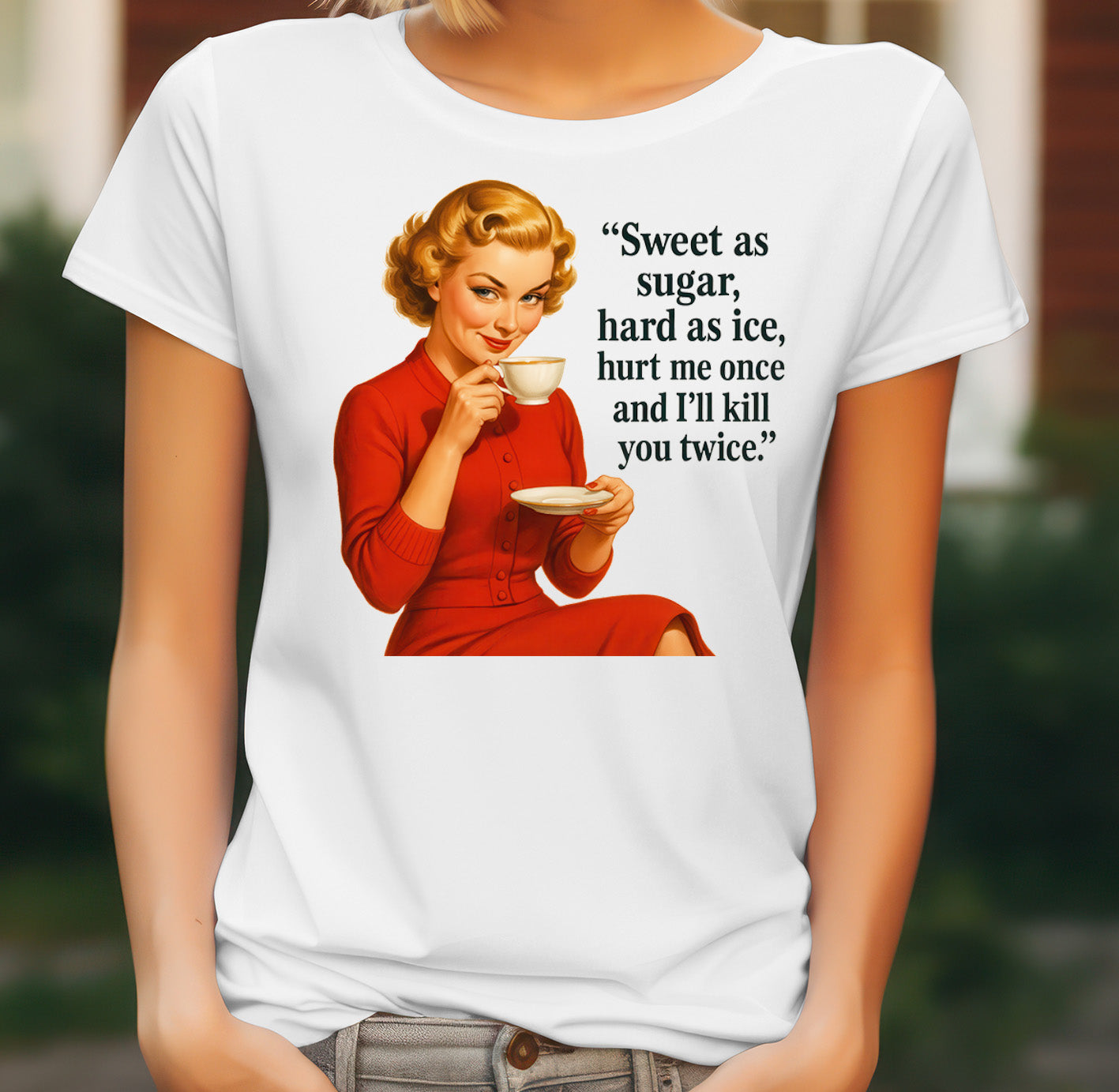 Funny Rude Quote Women's T-Shirt on white women's T-shirt
