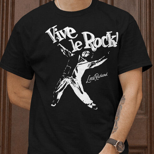 Men's Vive Le Rock as Worn by Sid Vicious Black T-Shirt PUNK ROCK Rock & Roll