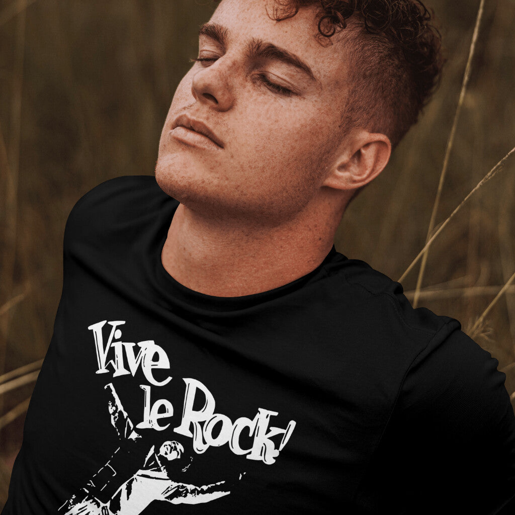 Men's Vive Le Rock as Worn by Sid Vicious Black T-Shirt PUNK ROCK Rock & Roll